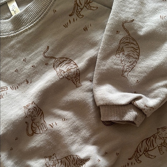 Rylee + Cru Crew Neck Romper - Tiger - Picture 3 of 5